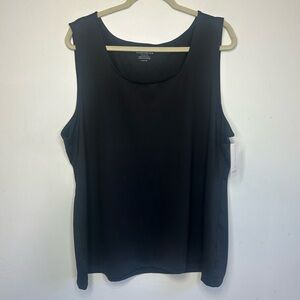 Charter Club NWT Black Silky Dressy Tank Size 3X Plus Size Macys